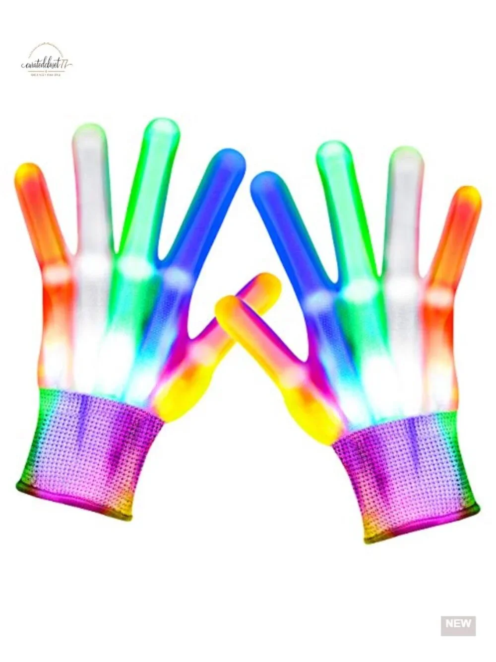 LED Gloves 6 Flash Modes Light Up Toy for Kids Halloween Party